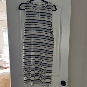 Lou & Grey Striped Sleeveless Dress - Navy and White